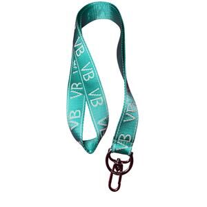 Vera Bradley VB Turquoise Logo Lanyard Preowned